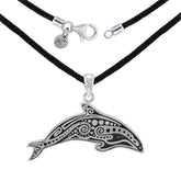 Orca Whales Pendant and Cord Set TSE694 - Sets